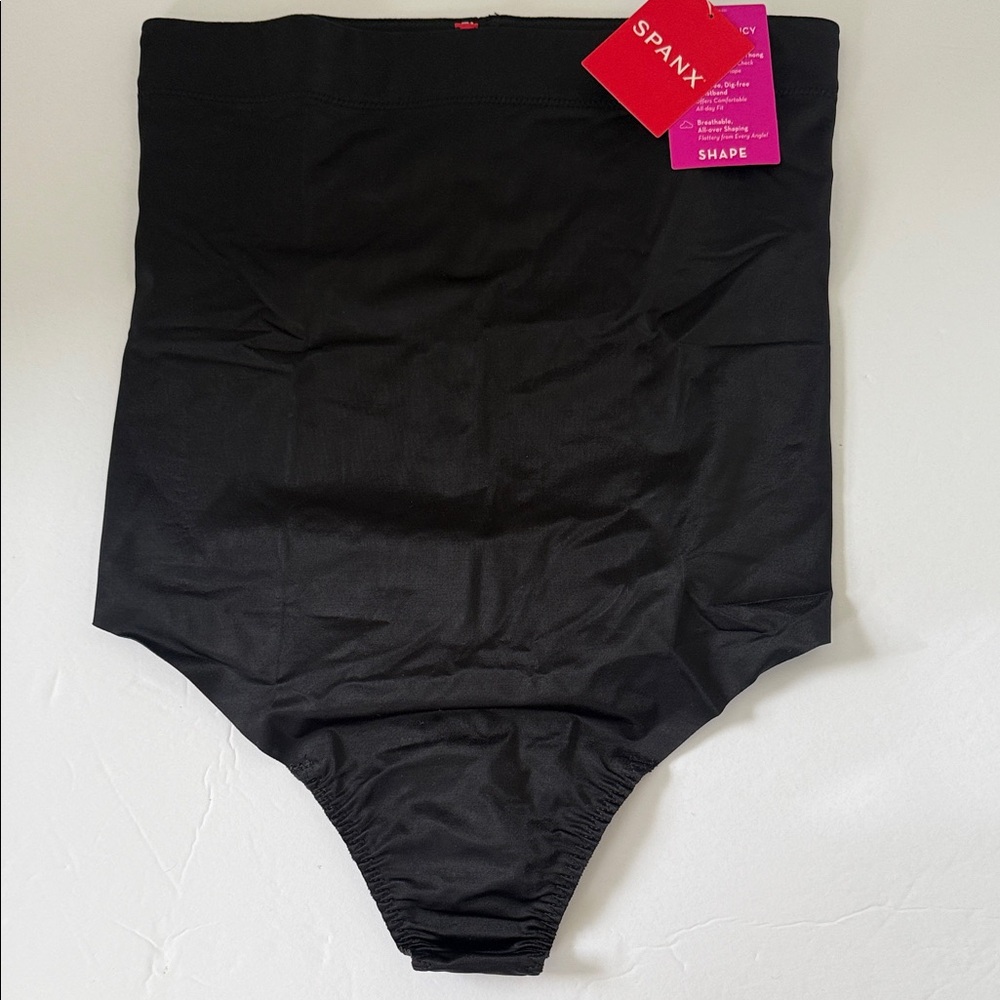 SPANX Black  High-Waisted Thong Shaping Briefs